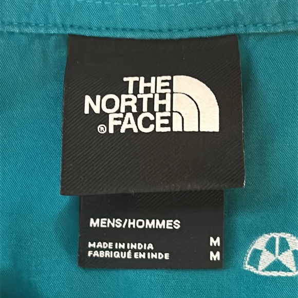 The North Face Baytrail Mens‎ Green Short Sleeve Button Down Shirt Tents sz M - Picture 5 of 13